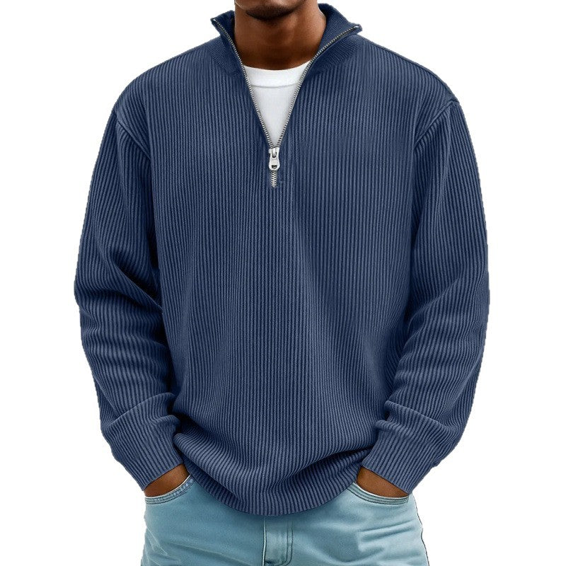 Herren Modischer Sweatpullover mit Reißverschluss Drune