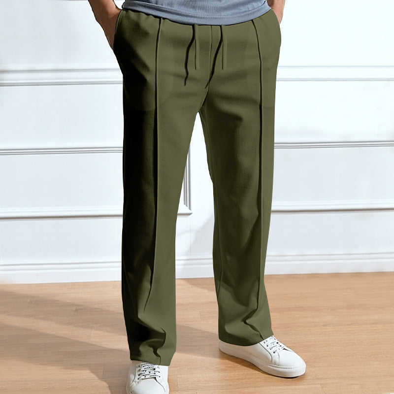 Herren Elegante Freizeithose mit bequemen Seitenstreifen und Gummizug Drune