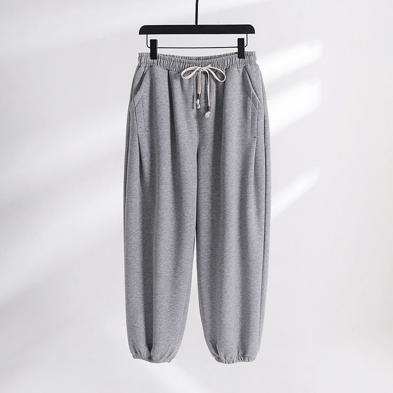 Damen Lässige Jogginghose aus weichem Baumwoll-Mix mit Tunnelzug und elastischen Knöchelbündchen Drune