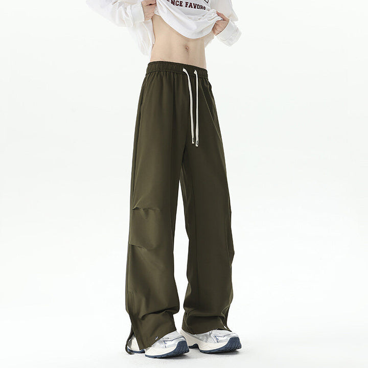 Damen Weite Cargo-Loungehose mit elastischem Bund, Tunnelzug und verstellbarem Saum Drune