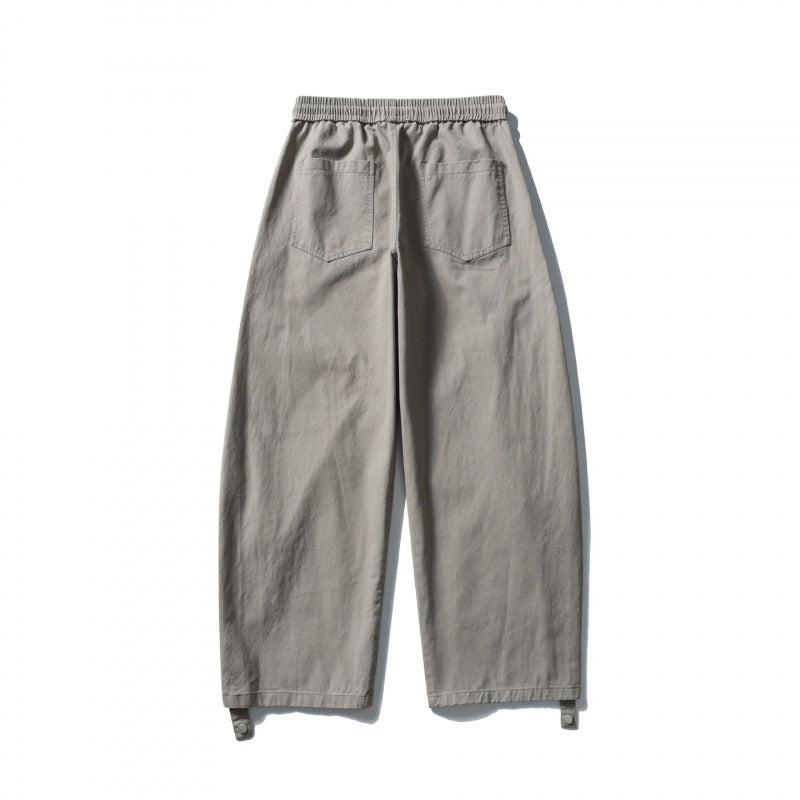Unisex Weite Cropped Cargo-Hose mit Tunnelzugbund, multifunktionalen Pattentaschen und verstellbaren Beinriegeln Drune