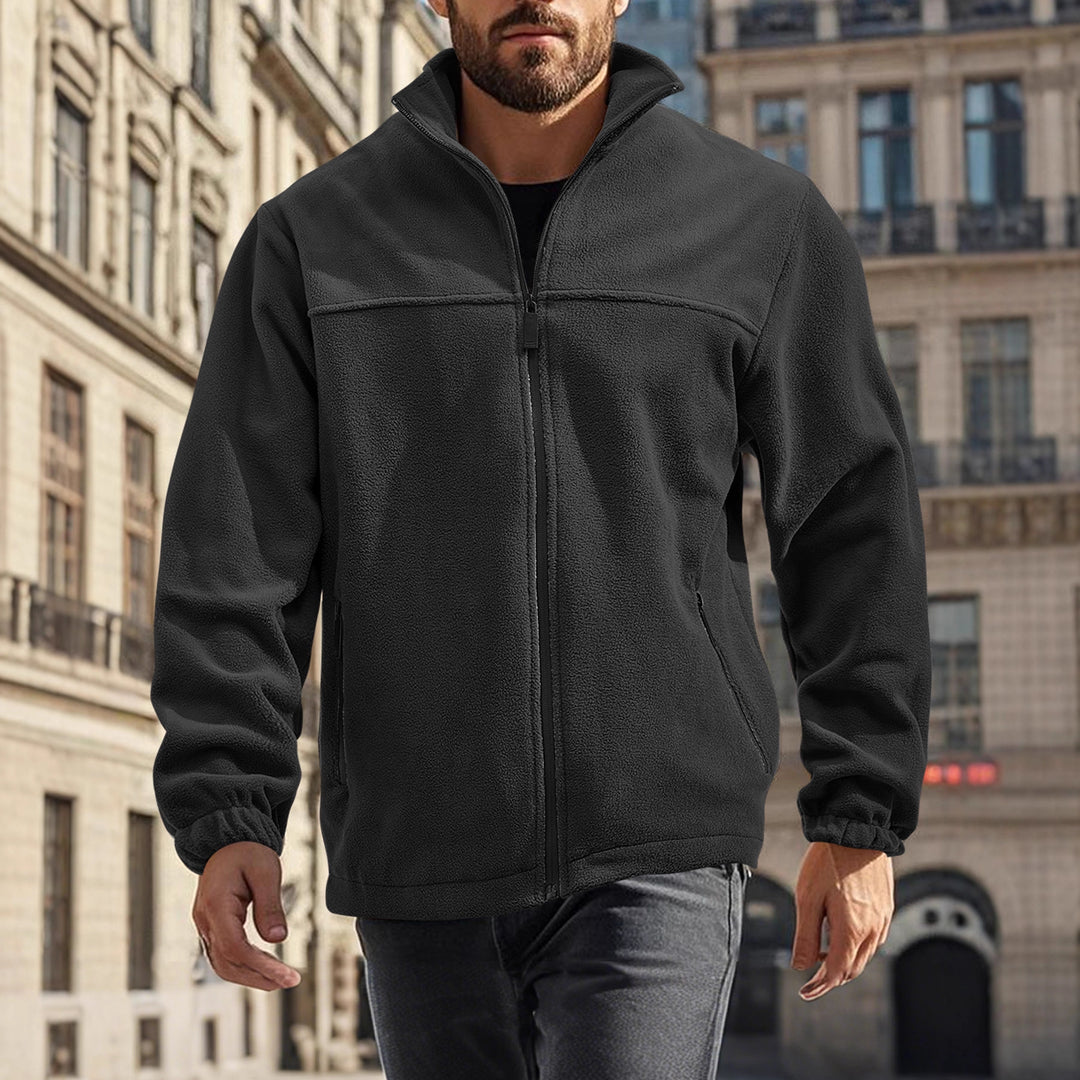 Herren Fleecejacke mit hohem Kragen Drune