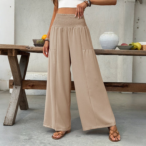 Damen Leichte Culotte-Hose mit elastischem Smokbund, weitem Bein und fließendem Sommerjersey Drune