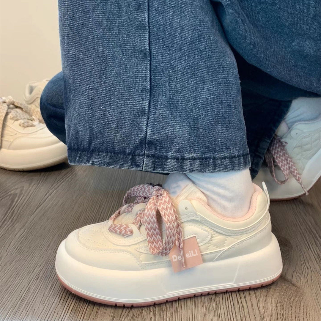 Damen Sportliche Sneaker mit modischem Obermaterial und innovativem Schnürdesign Drune