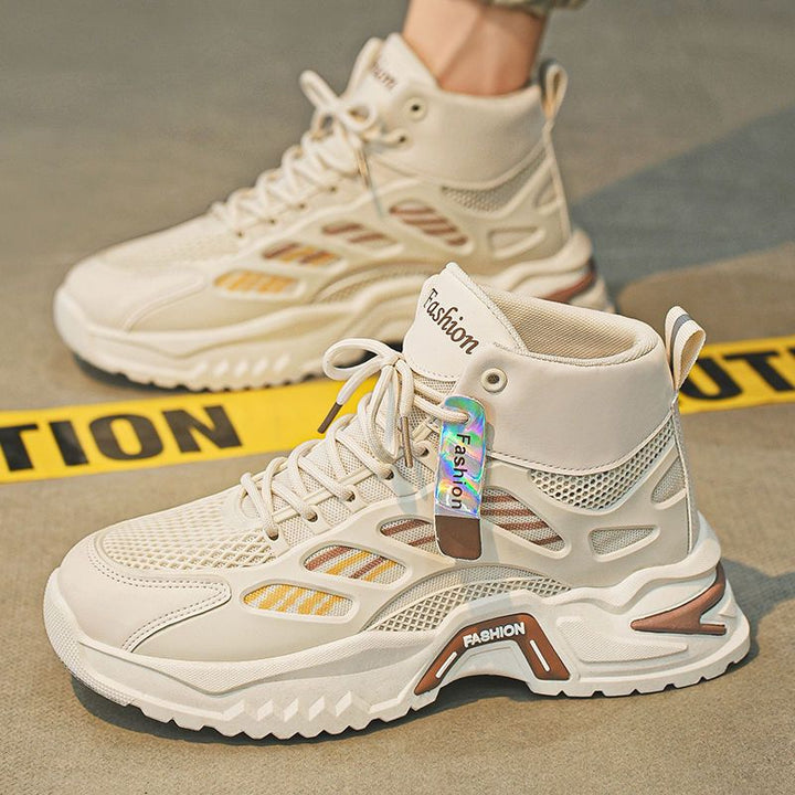 Damen Sportliche High-Top Sneakers mit atmungsaktiven Netzoberflächen und gepolsterter Sohle Drune