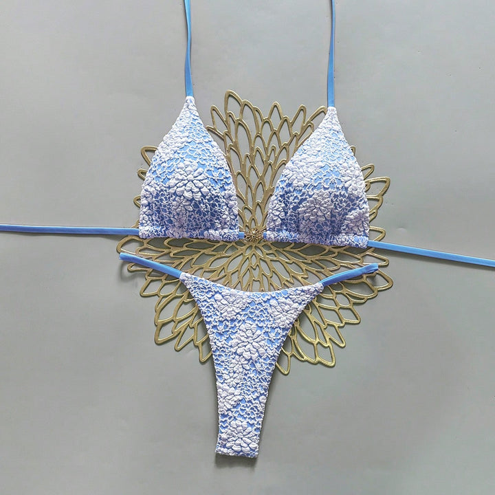 Damen Triangel-Bikini mit strukturierter Häkeloptik Drune
