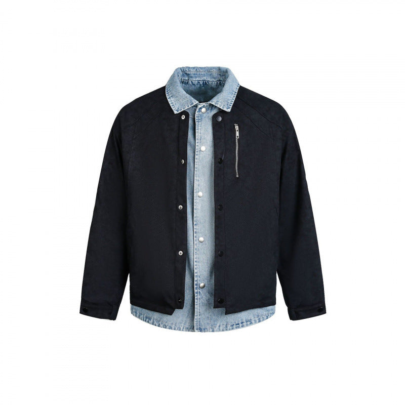 Herren Lagenjacke mit Velourslederoptik und integriertem Jeansfutter Drune