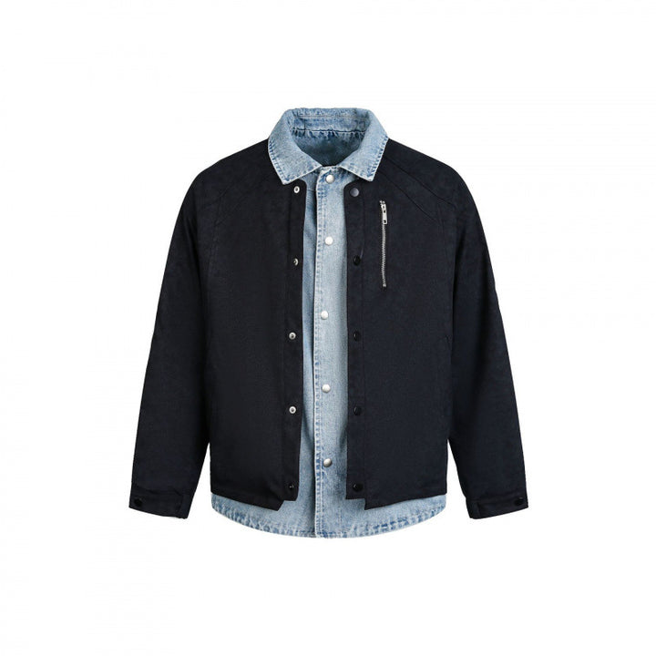 Herren Lagenjacke mit Velourslederoptik und integriertem Jeansfutter Drune