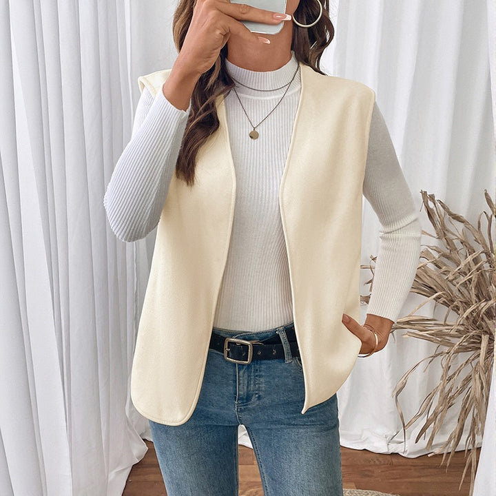 Damen Elegantes ärmelloses Blazer-Oberteil Drune