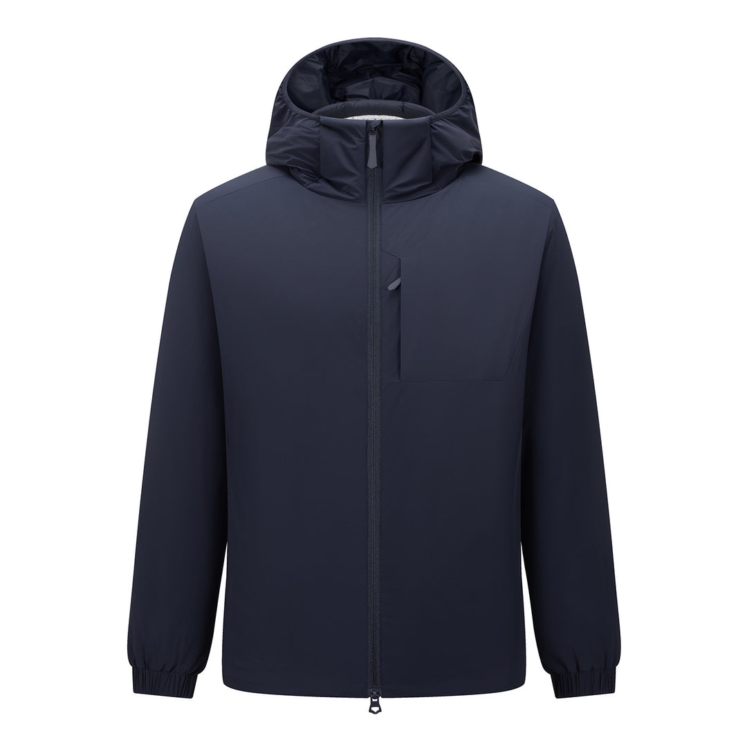 Herren Kapuzen-Softshelljacke mit Zwei-Wege-Reißverschluss, wasserabweisender Membran und Brusttasche Drune