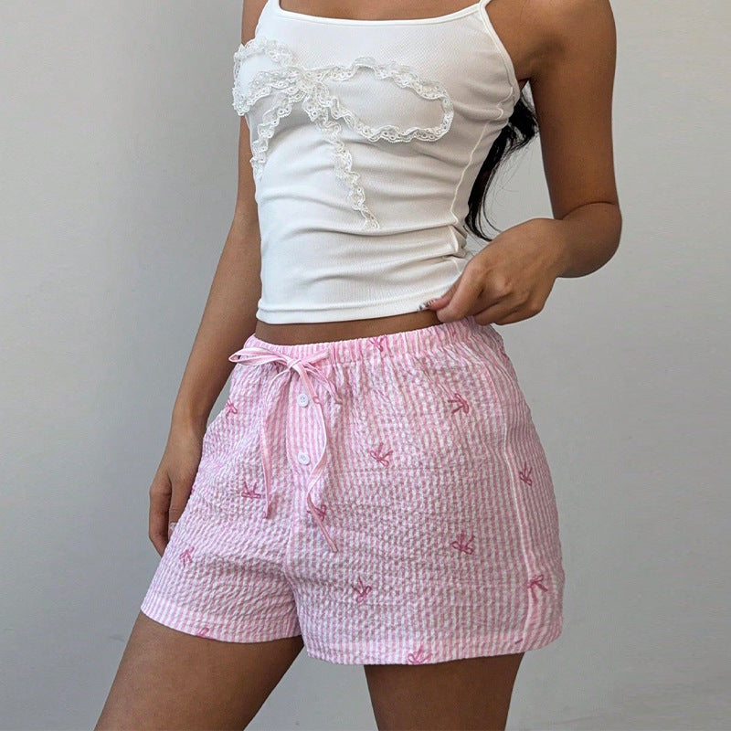 Damen Schlafshorts mit verstellbarem Bund Drune