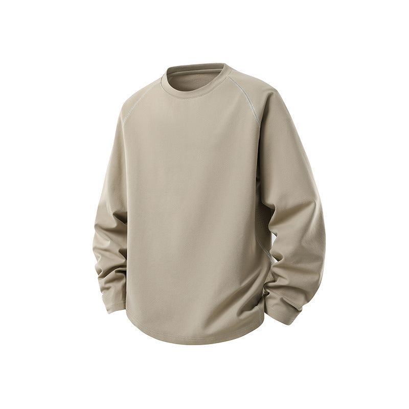 Herren Oversize-Langarm-Sweatshirt mit Raglanärmeln und abgerundetem Saum Drune