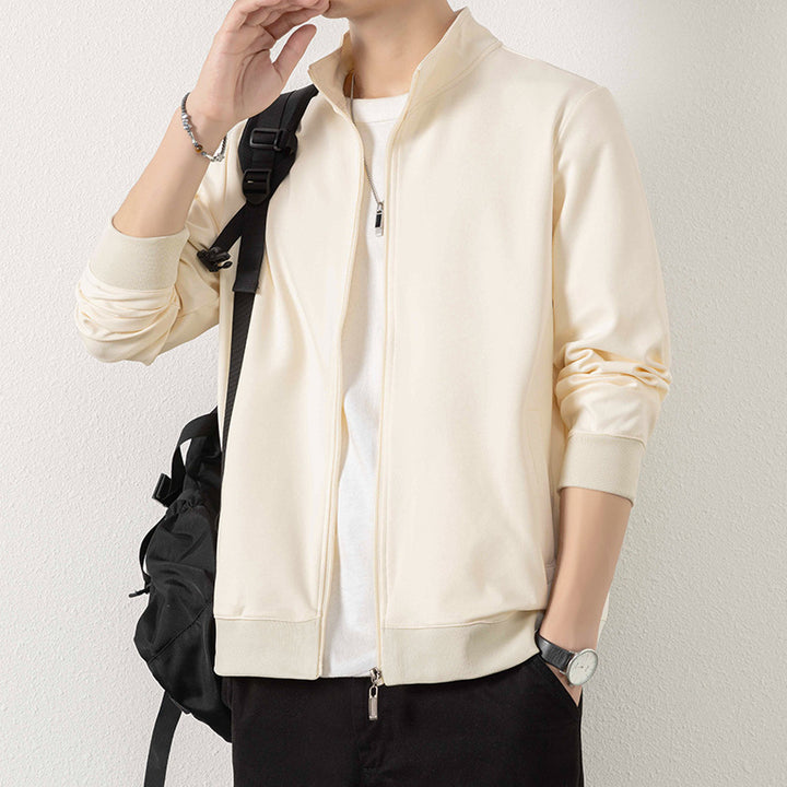 Herren Minimalistische Zip‑Blousonjacke aus technischem Stretchmaterial mit Stehkragen Drune