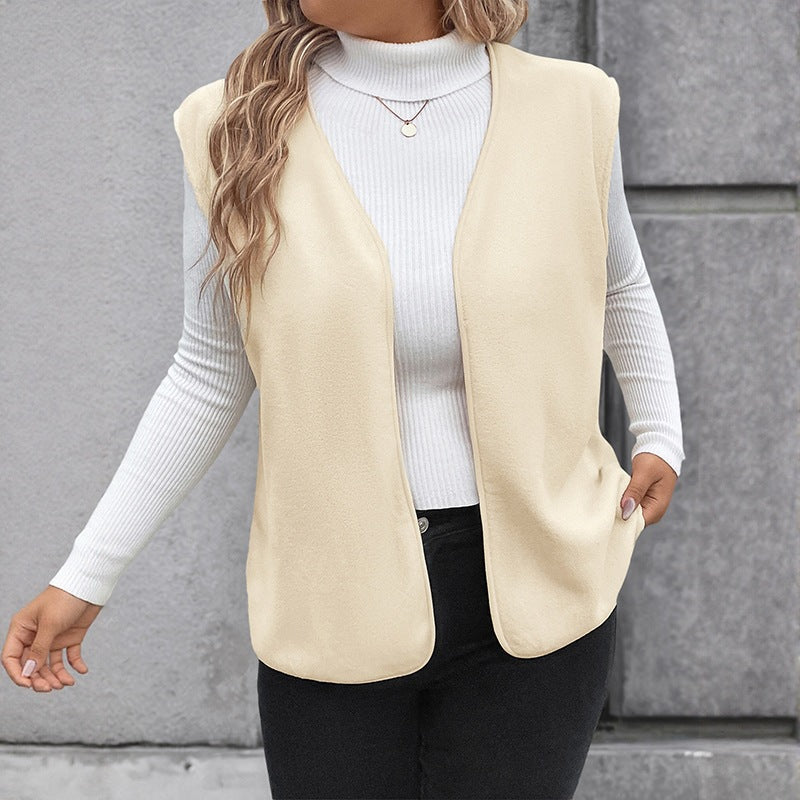 Damen Elegantes ärmelloses Blazer-Oberteil Drune