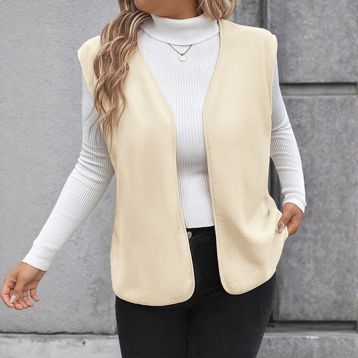 Damen Elegantes ärmelloses Blazer-Oberteil Drune