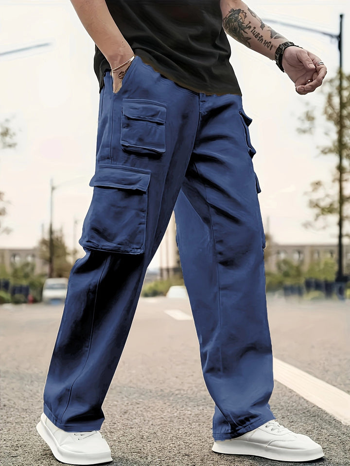 Herren Modische Cargo-Hose mit praktischen Reißverschlusstaschen Drune