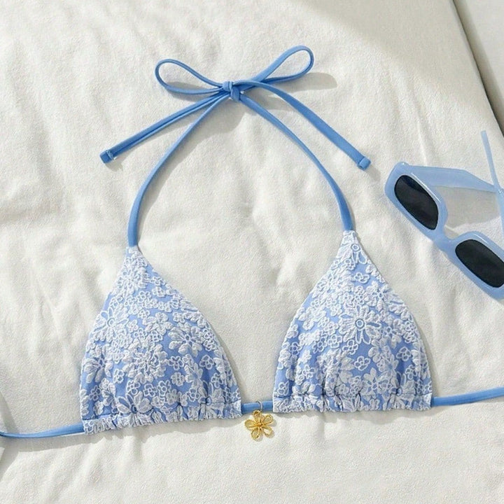 Damen Blumendekoriertes Bikini-Set Drune