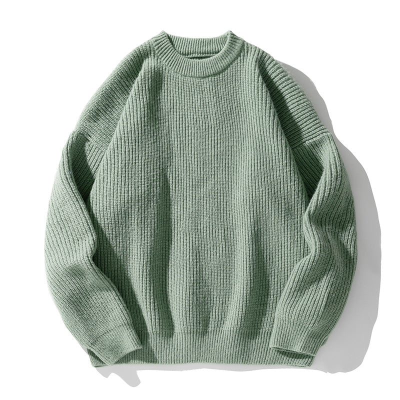 Unisex Oversize Grobstrickpullover mit Raglanärmeln und gerippten Bündchen Drune