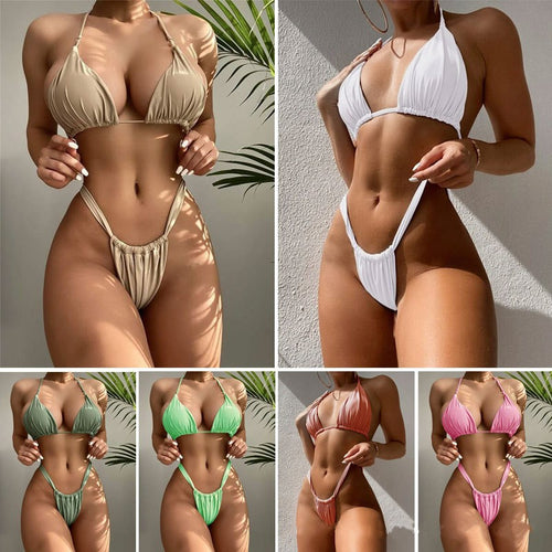 Damen Triangel-Bikini mit hohem Beinausschnitt Drune