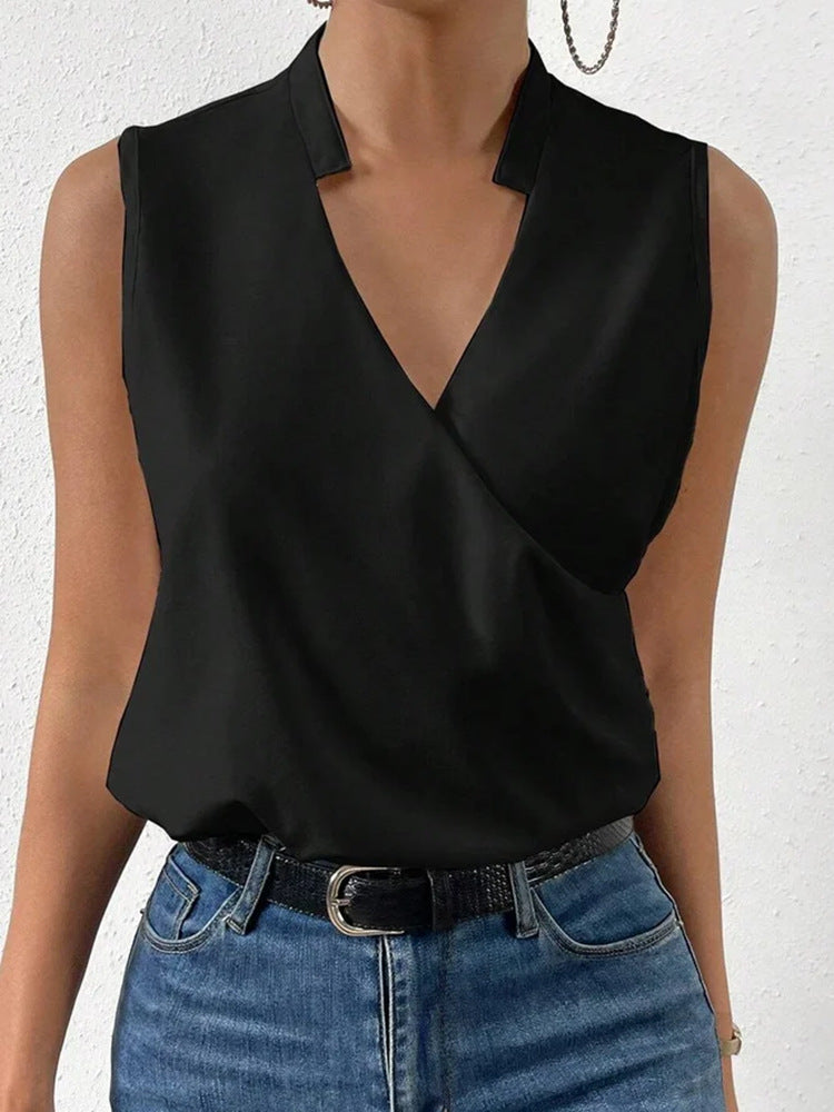 Damen Wickeloberteil mit elegantem V-Ausschnitt Drune