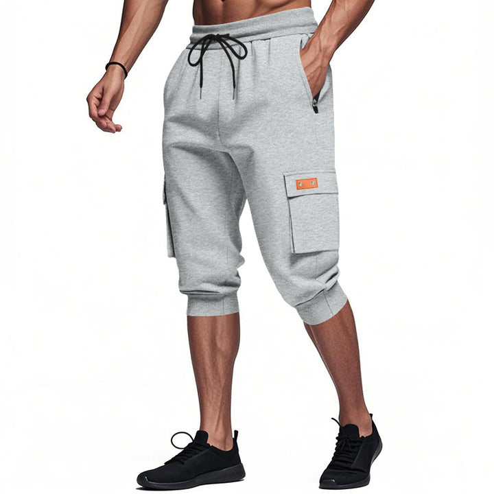 Herren lässige Cargo-Shorts mit Taschen und elastischem Bund Drune