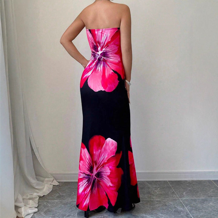 Damen Maxikleid mit floralem Muster Drune