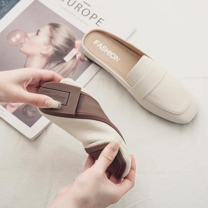 Damen elegante Slipper mit modischem Ledermuster Drune