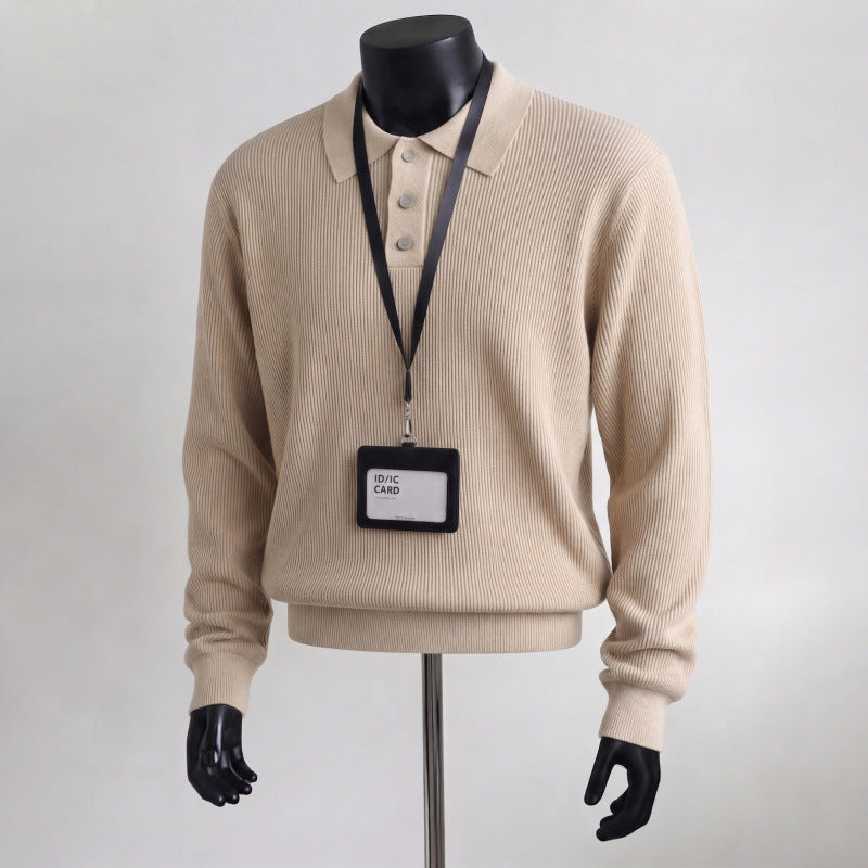 Herren Urbaner Pullover mit Kragen Drune