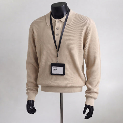 Herren Urbaner Pullover mit Kragen Drune