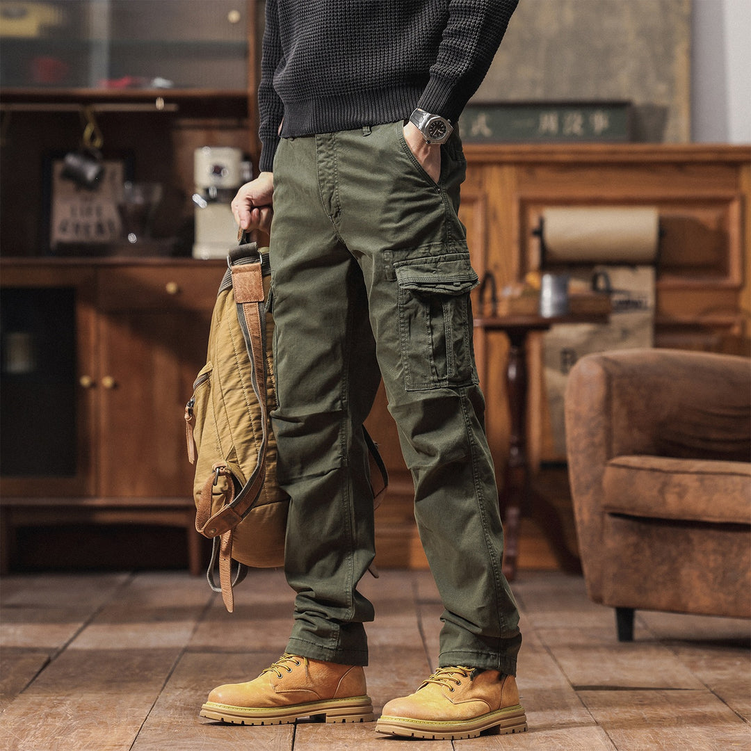 Herren Tapered Utility‑Cargo‑Hose mit Mehrfachtaschen und verstärkten Kniepartien Drune