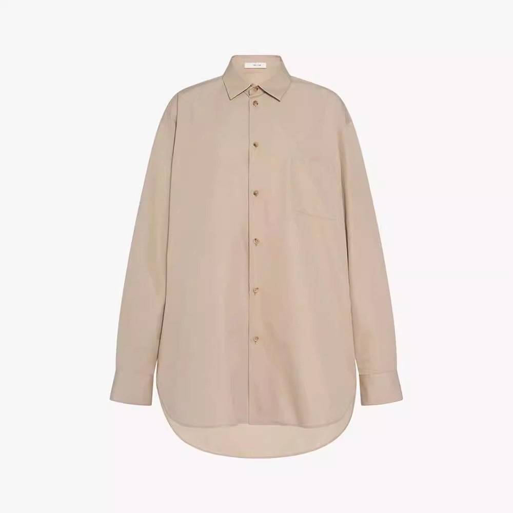 Damen weite und elegante Hochbundhose mit klassischen Falten Drune
