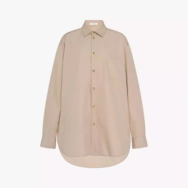 Damen weite und elegante Hochbundhose mit klassischen Falten Drune