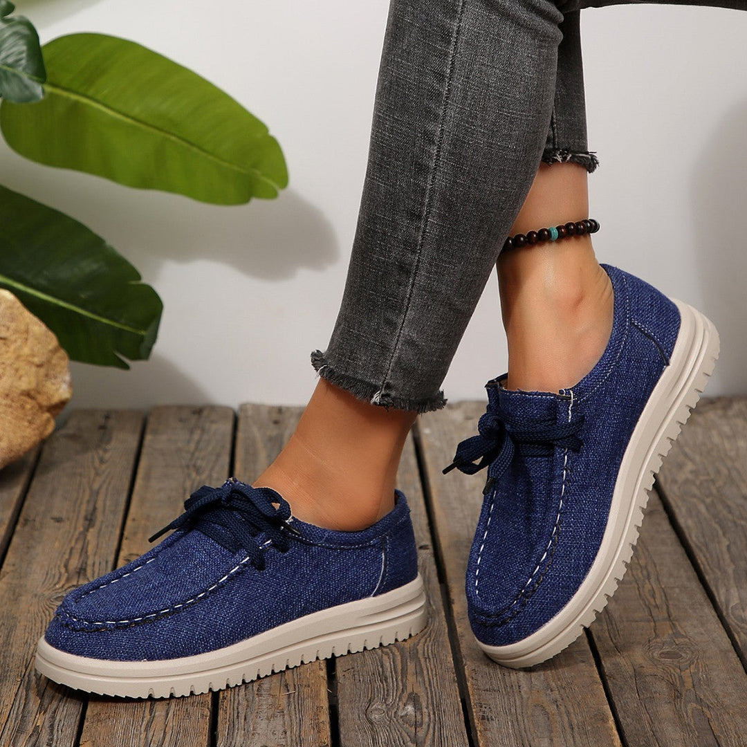 Damen Bequeme Schnürschuhe aus hochwertigem Textil Drune