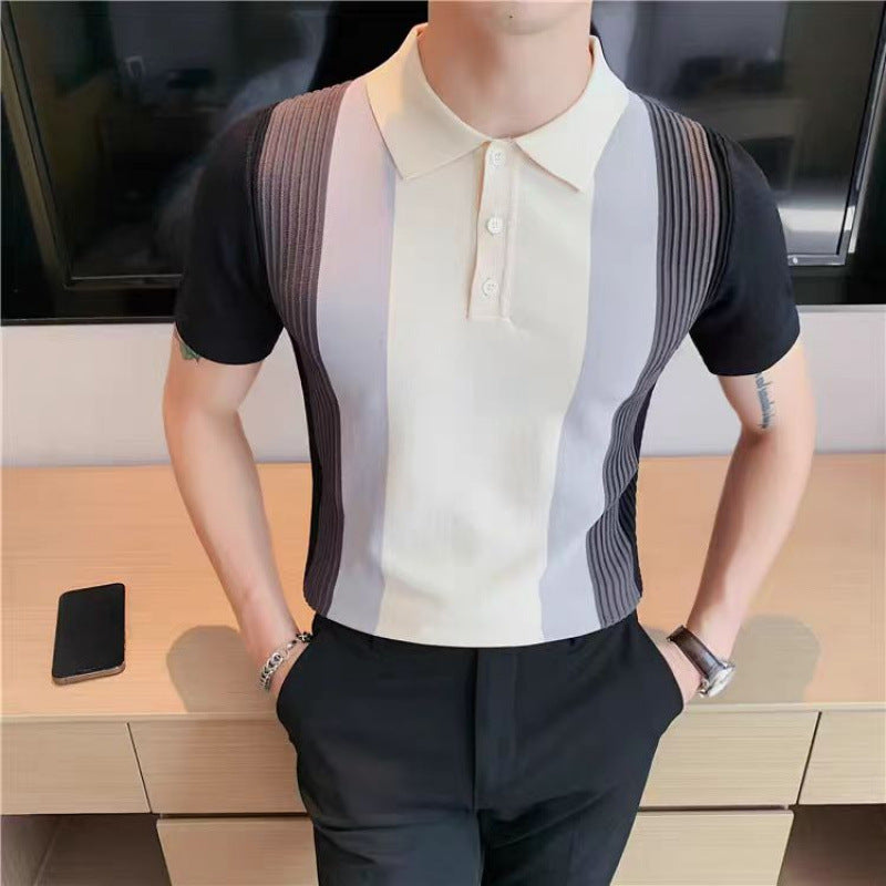 Herren perfektes Polo-Shirt mit strukturiertem Design Drune