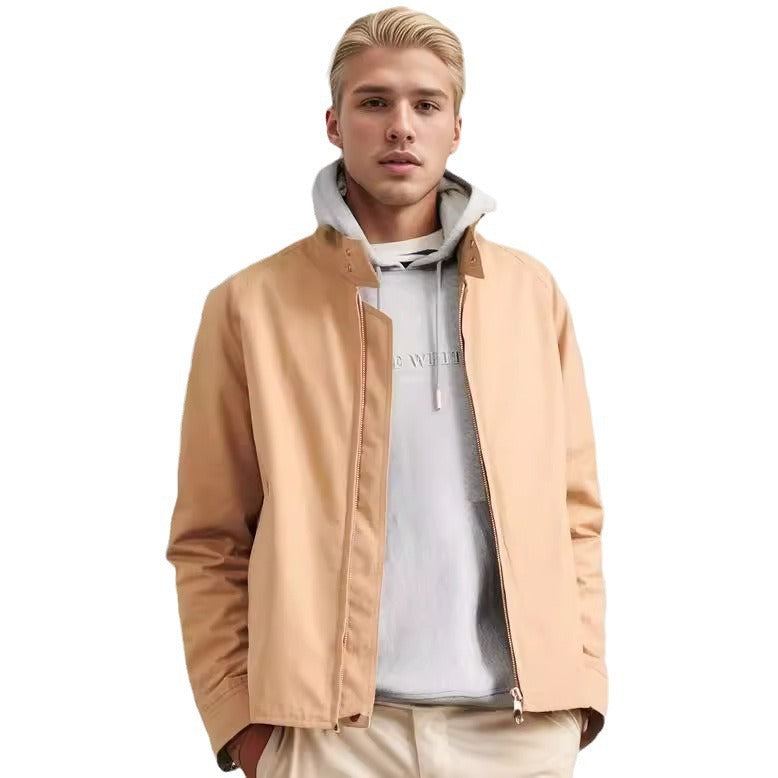 Herren leichte Freizeitjacke im modernen Design mit Stehkragen Drune