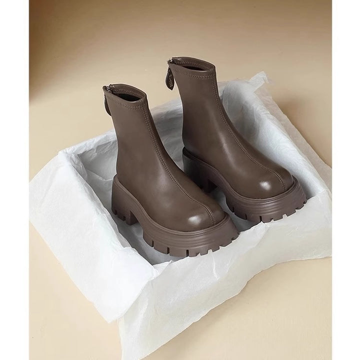 Damen Trendige Chelsea Boots mit rutschfester Sohle Drune