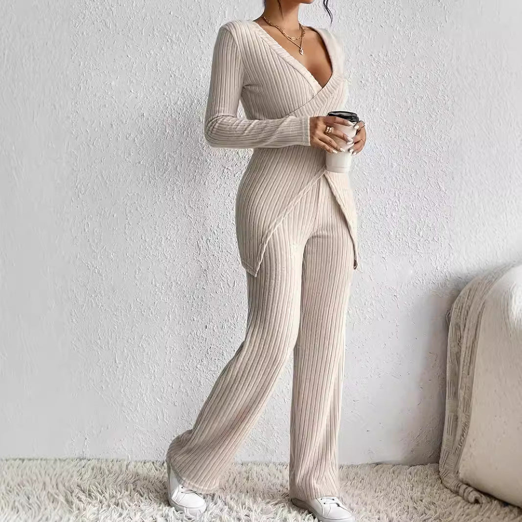 Damen zeitloses Strick-Loungeanzug Drune