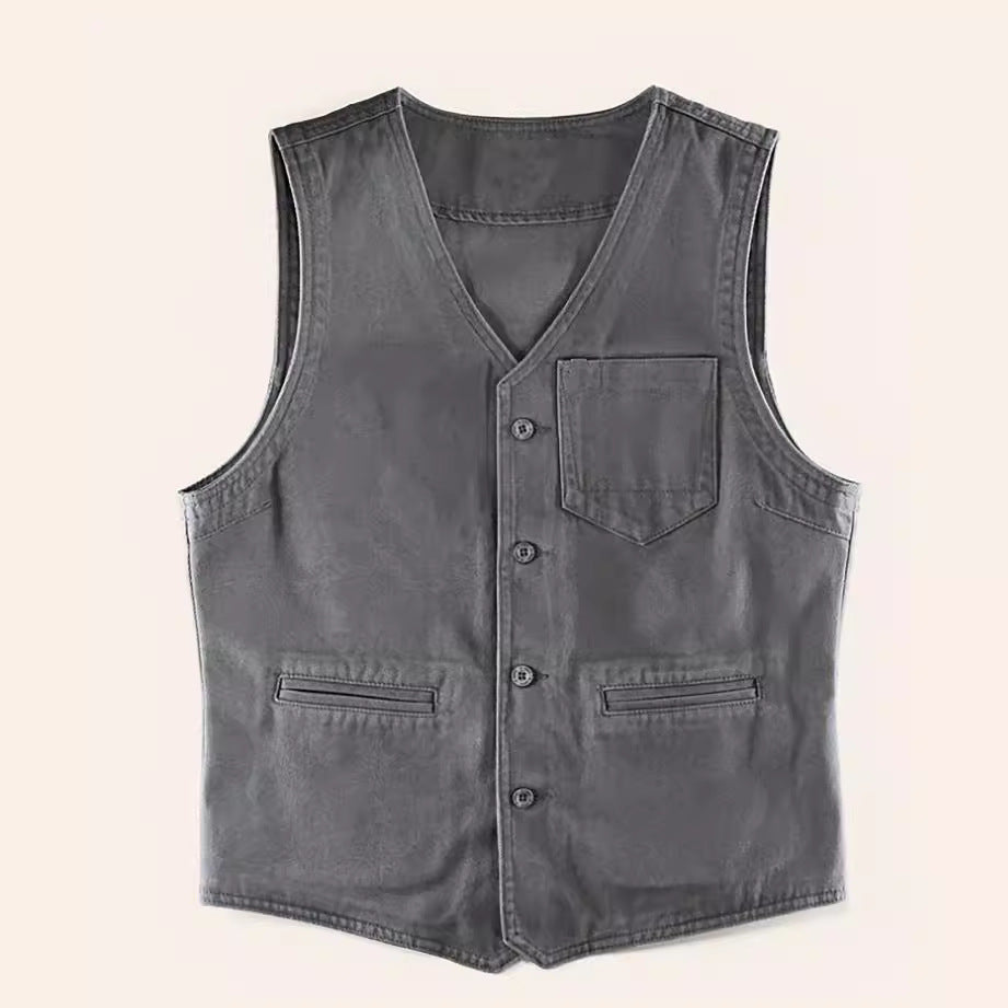 Herren elegante Weste mit praktischen Taschen Drune
