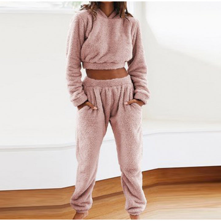 Damen kuscheliges Lounge-Set aus weichem Fleece Drune