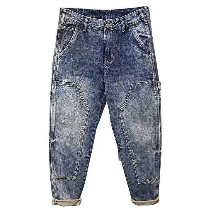Herren Lässige Denim-Hose mit modischen Details Drune