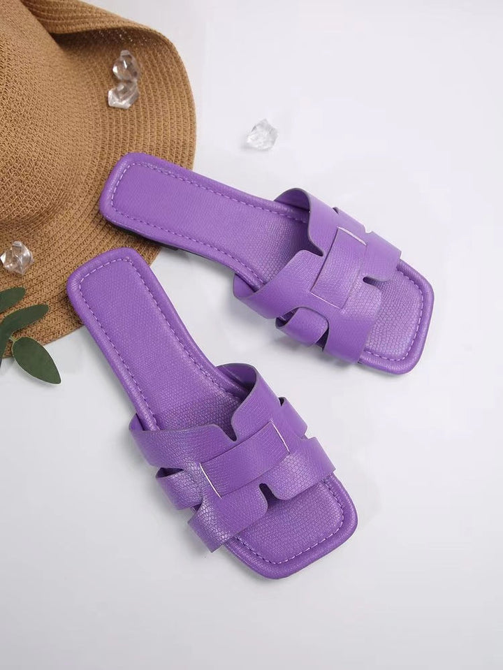 Damen Komfortable Slidesandalen mit modischem Riemen-Design Drune