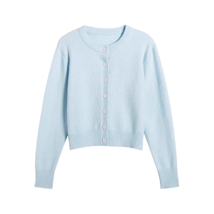 Drune | Damen Fein Gestrickte Jacke mit V-ausschnitt und Knopfleiste