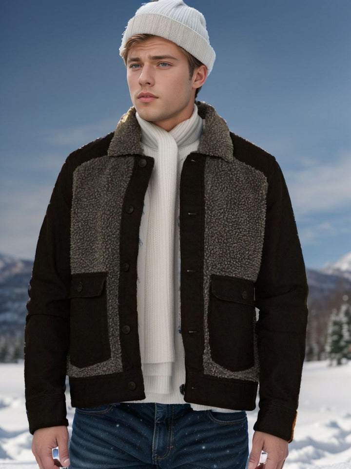 Herren etwas übergroße Jacke mit weichem Futter und praktischen Taschen Drune