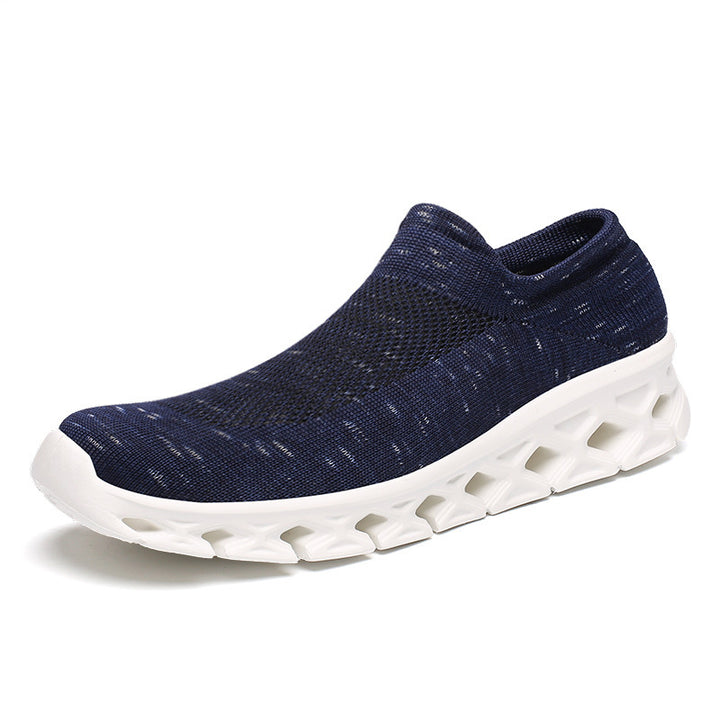 Unisex Leichter Slip-On Strick-Freizeitschuh mit wabenförmiger Hohlkammer-Sohle Drune