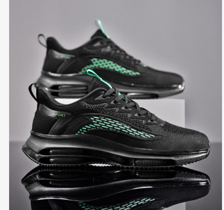 Herren Sichtbar luftgepolsterte Running-Sneaker mit Dual-Air-Kammer und atmungsaktivem Strickoberteil Drune