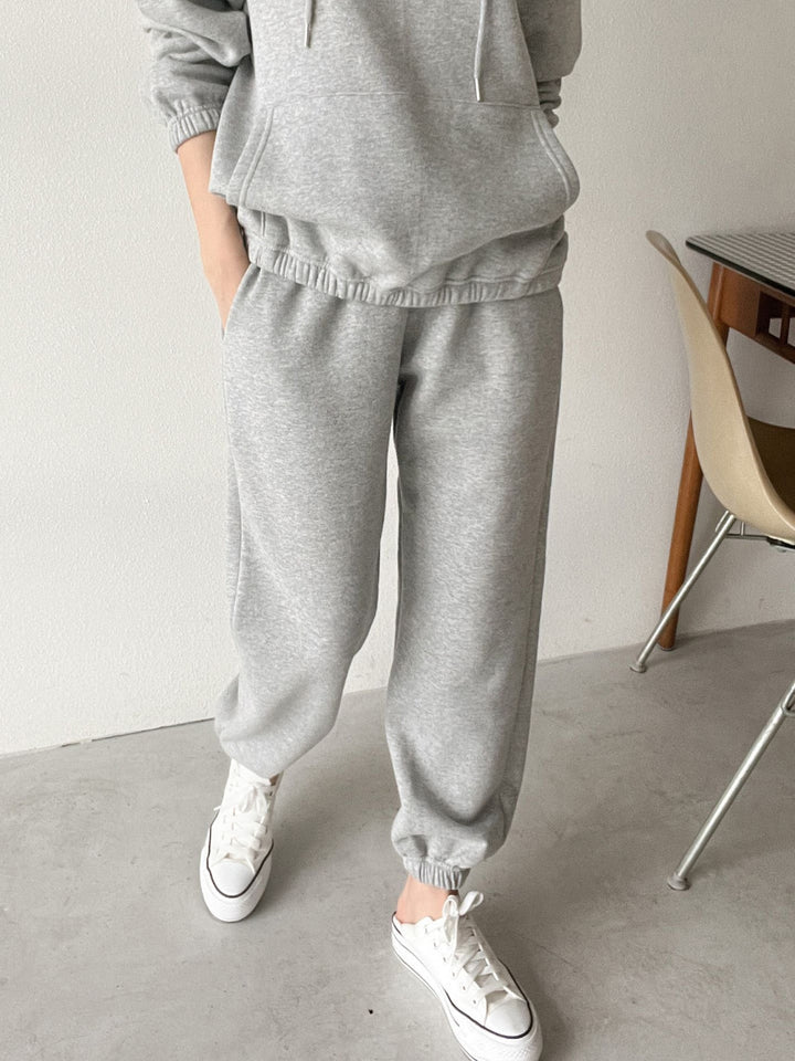Damen Lässiges Hoodie- und Jogginghosen-Set mit elastischem Bund und praktischen Taschen Drune