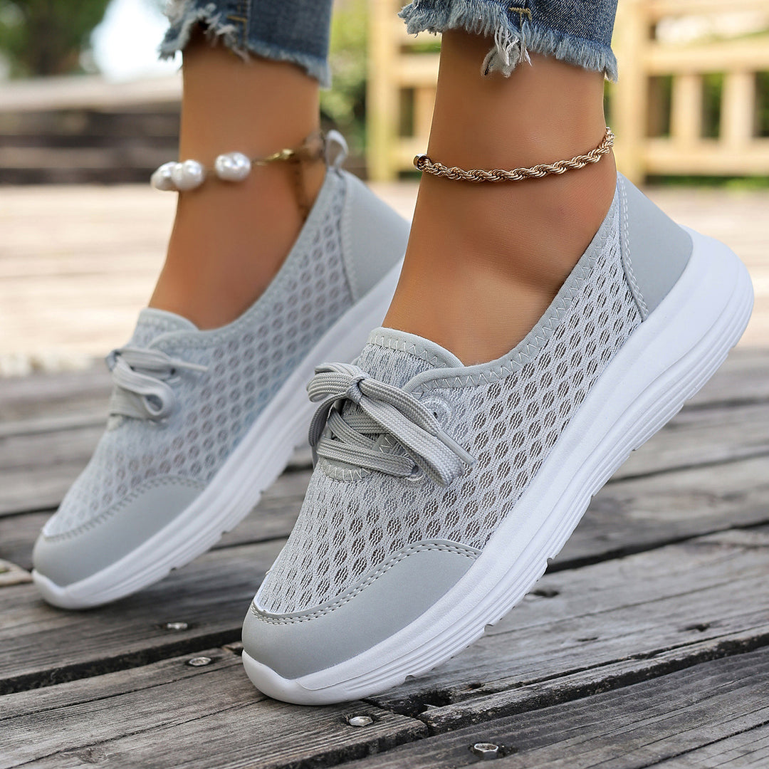 Damen Leichte und atmungsaktive Sneakers mit Netzstruktur Drune