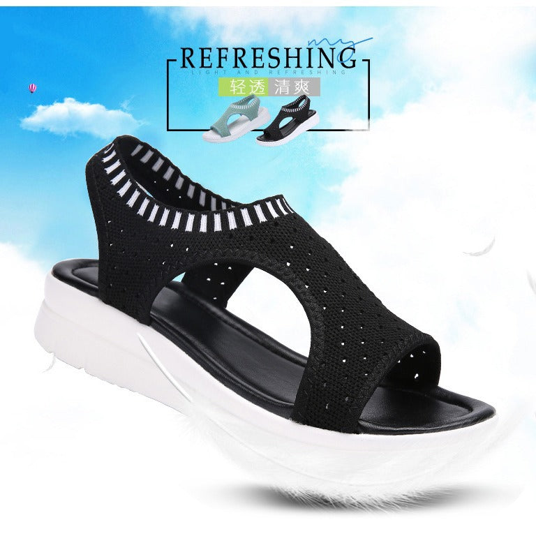 Damen Leichte Orthopädische Keilsandalen mit Gepolsterter EVA-Sohle Drune