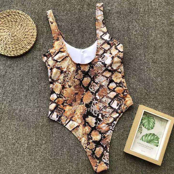 Damen Eleganter Einteiler im Schlangenmotiv Drune