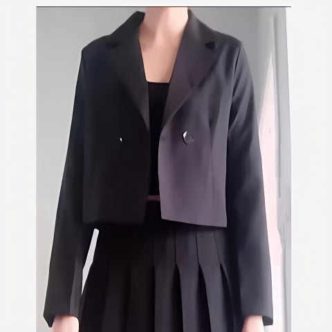 Damen modische cropped Blazerjacke Drune